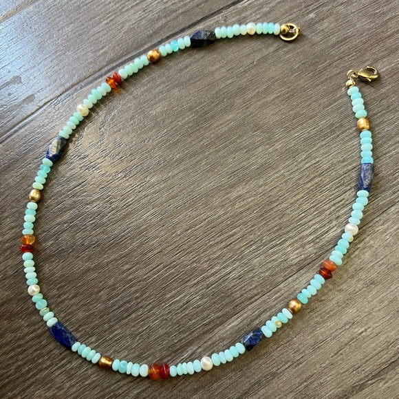 Handmade short layering gemstone necklace. - Picture 6 of 10